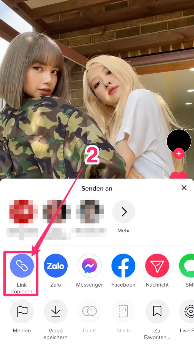 Tippen Sie auf Link kopieren.