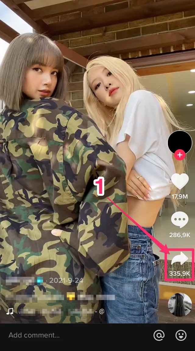 On TikTok App, tap Share.